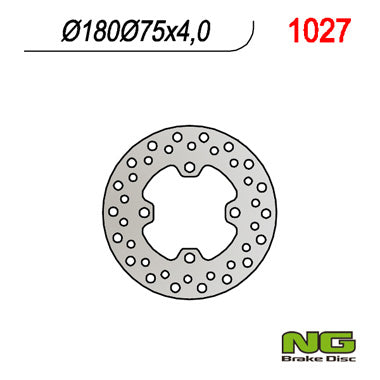 Brake disc (rotor) front HONDA RINCON 680 EFI '06-'12 (180X75X4)