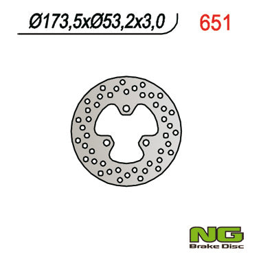 Brake disc (rotor) front HONDA TRX 450R '05-'06, TRX 400EX '01-'03, TRX 250EX '01-'12, TRX 300EX '93-'12 (173x53,2x4)