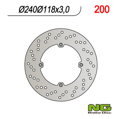 Brake disc (rotor) front HONDA XL 600R (83-87), CR 125 (85-88), CR 500 (88) (240x118x3)