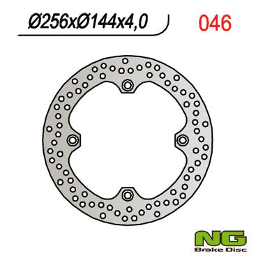 Brake disc (rotor) front HONDA XL 600V TRANSALP '97-'99, NX 650 DOMINATOR '88-'04, XR 650L '93-21,CB450S 85-89 (255X144X4MM) (4X10,5MM)
