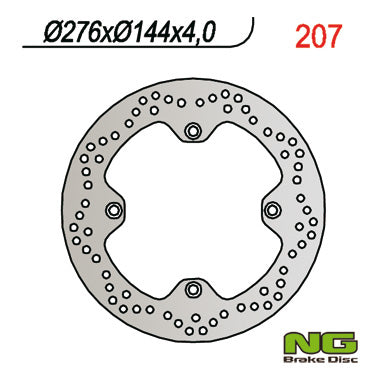 Brake disc (rotor) front HONDA XRV 750 (90-03), AFRICA TWIN (276x144x4)