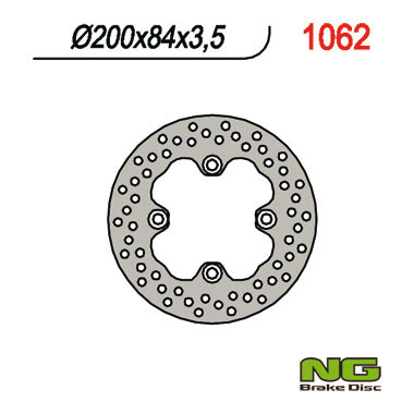 Brake disc (rotor) front KAWASAKI KVF 650/700/750 (200x84x3,5)(4X10,5MM)