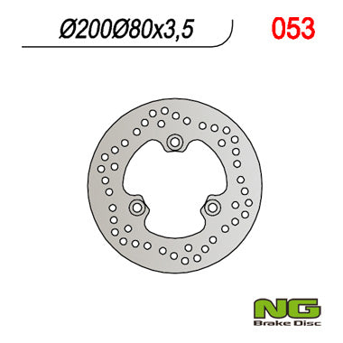 Brake disc (rotor) front KAWASAKI QUAD KLF 220/300/400, KVF 300/400 (200X80X3,5)