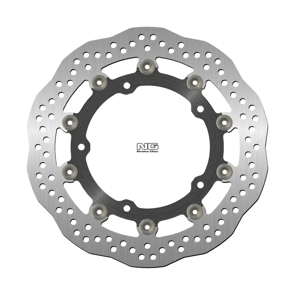Brake disc (rotor) front KAWASAKI Z 650 '17-'25, Z 900 '16-'20 (300X142,2X5,0MM) (5X10,5MM) Floating WAVE (Aluminium center) - Replaces NG1623X