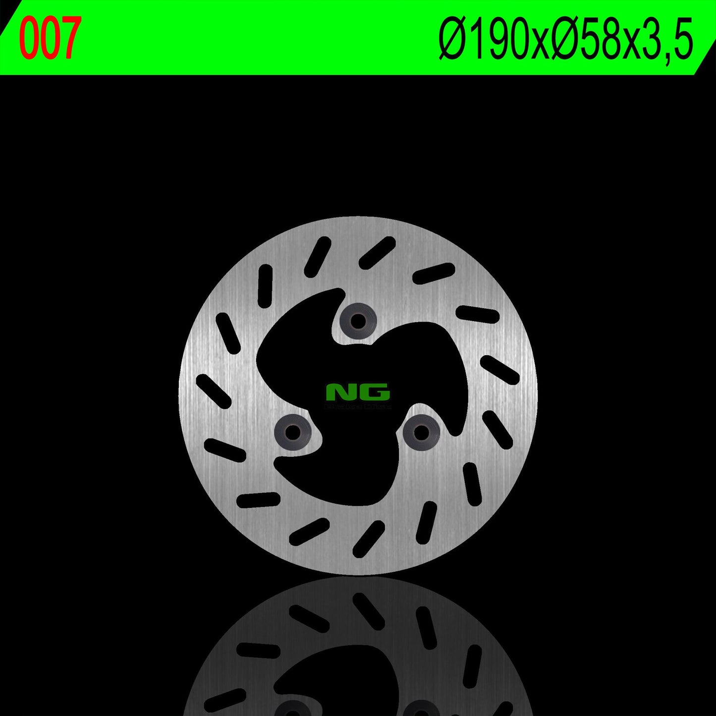 Brake disc (rotor) front KEEWAY ZHARA 50 15-18, 125 15-18, RIEJU CROSSER (190X58X3,5MM)
