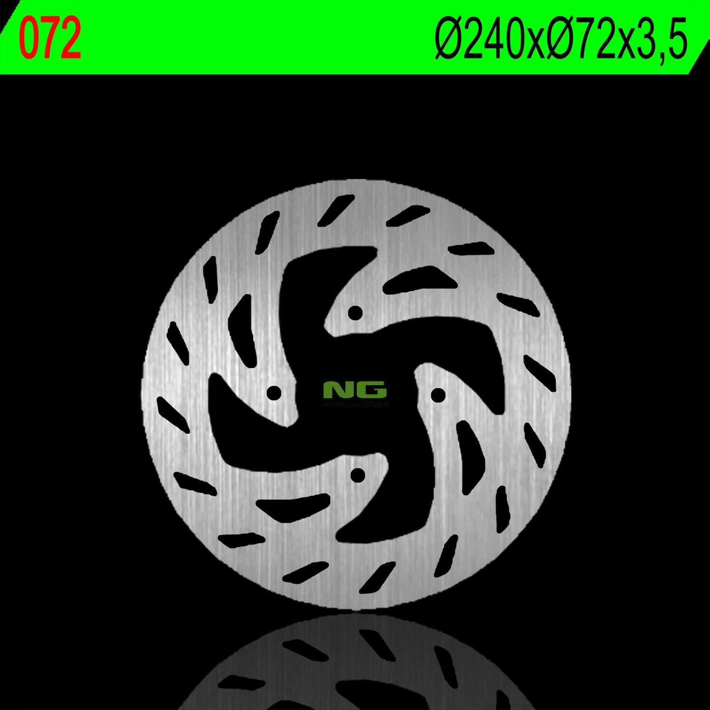 Brake disc (rotor) front KTM EXC 50 '97, BETA 50 RK 6 97 (240X72X3,5MM) (4X6,5MM)