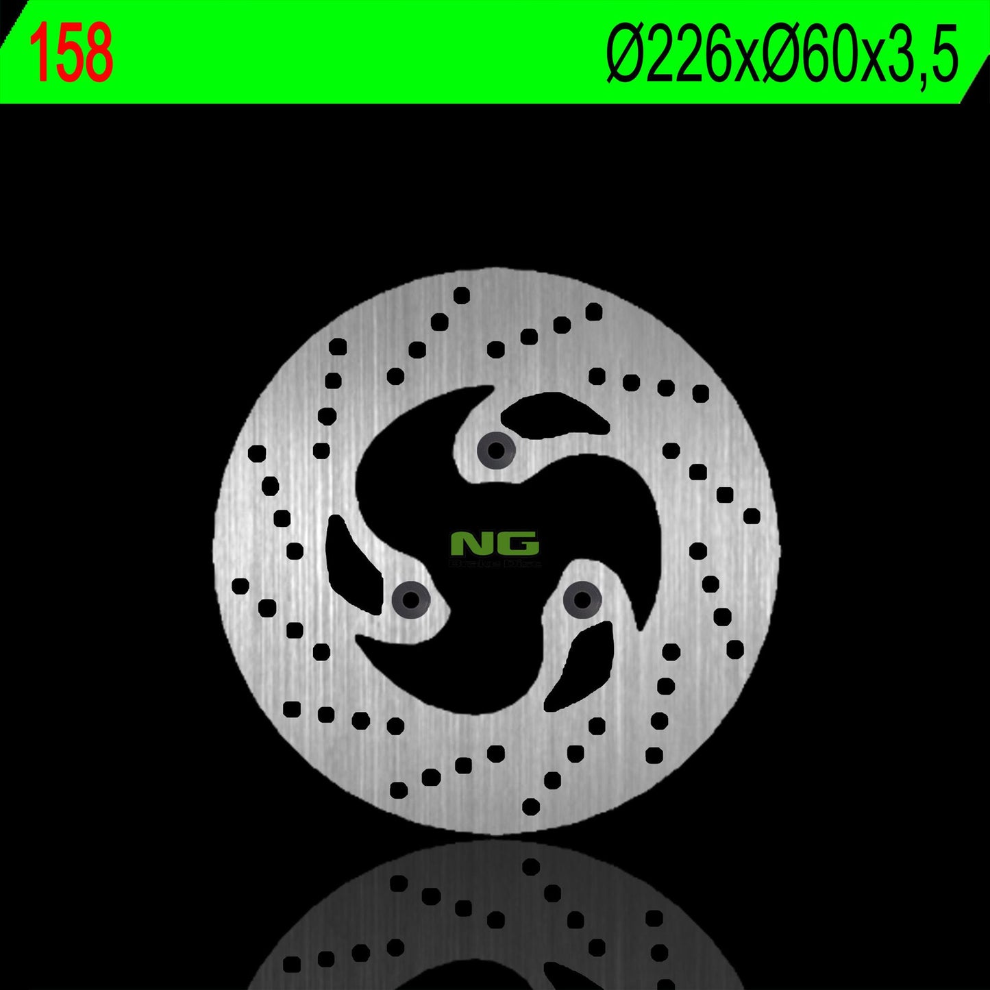 Brake disc (rotor) front KYMCO PEOPLE 50 00-03, 125/150 99-00 (226X60X3,5MM) (3X10,5MM)