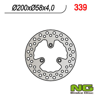 Brake disc (rotor) front MALAGUTI 50 CIAK/F12 (200x58x4)