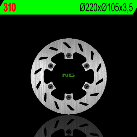 Brake disc (rotor) front RIEJU 50 RS1 '97-'98, MALAGUTI 50, rear BETA RR 50/125 (220X105X3,5) (6X6,5MM)
