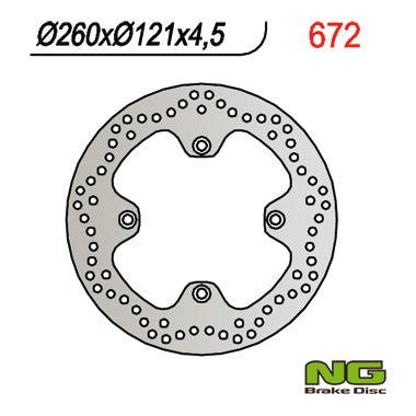 Brake disc (rotor) front SUZUKI AN 650 BURGMAN 02-03 (260X121X4,5)