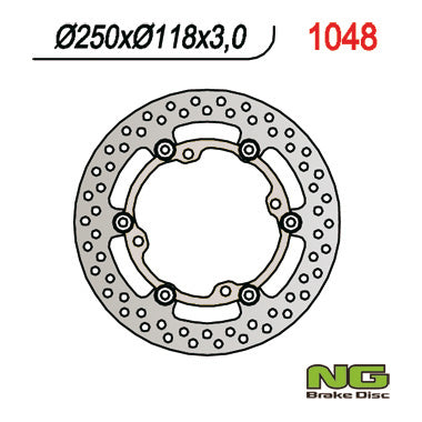 Brake disc (rotor) front SUZUKI RMZ 450 '05-'14, RMZ 250 '07-'14 Floating (250X118X3MM) (4X9,5MM) Floating