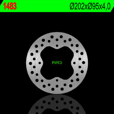 Brake disc (rotor) front/rear ARCTIC CAT 400/450/500/550/700 '12-'15, KYMCO 375/400/450/500/700(202X95X4) (4X8,5MM)