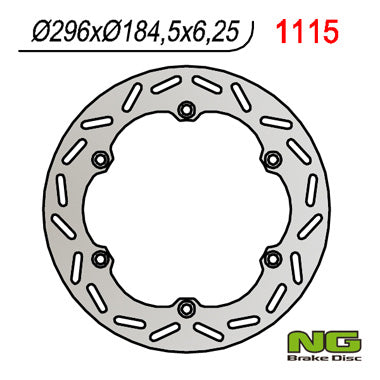Brake disc (rotor) front/rear HONDA GL 1500 GOLD WING '88-'00, ST 1100 96-01 (ABS) (296X184X6,3) (6X10,5MM)