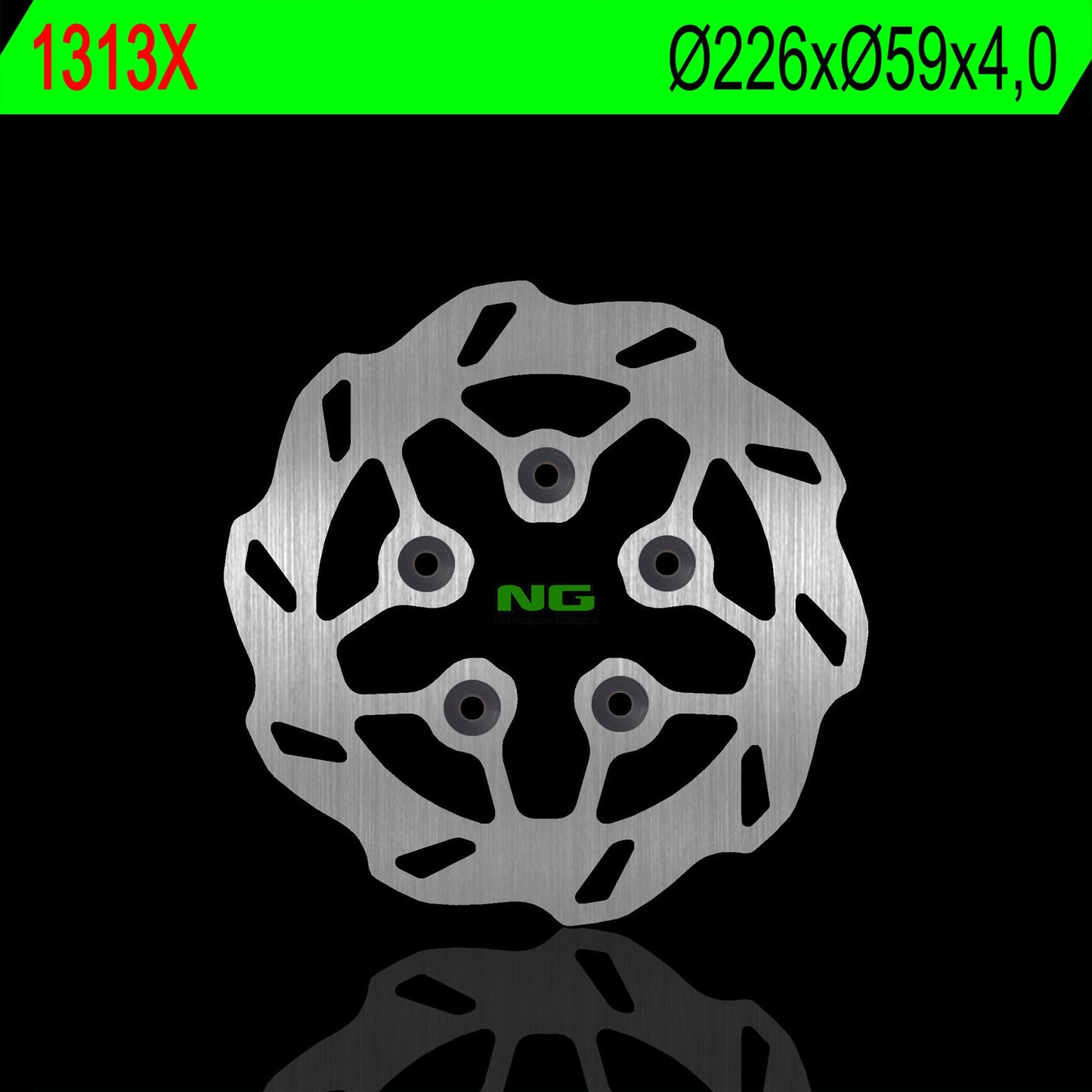 Brake disc (rotor) front/rear PEUGEOT TWEET 50/125/150 10-18 (226X59X4,0MM) (5X10,5MM) WAVE