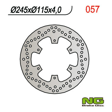 Brake disc (rotor) front/rear YAMAHA XTZ 750 SUPER TENERE '89-'91, front XTZ 750 SUPER TENERE '92-'97 (245X115X4)(6X6,5MM)