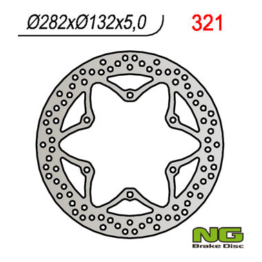 Brake disc (rotor) front/rear YAMAHA XV/XT/FJ/FJ/GTS/ XVS (282X132X5)