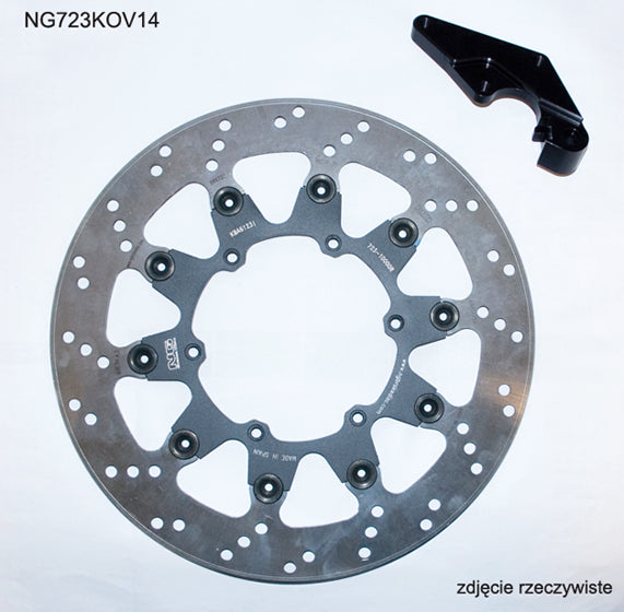 Brake disc (rotor) front with adapter OVERSIZE (320X118X5) YAMAHA YZF 450 '08-'15' (NG723K14)