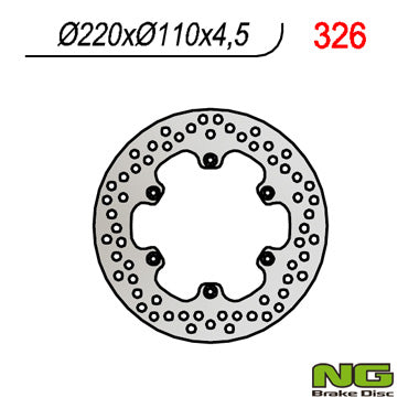 Brake disc (rotor) rear APRILIA 125/350/600/650 (220x110x4,5)