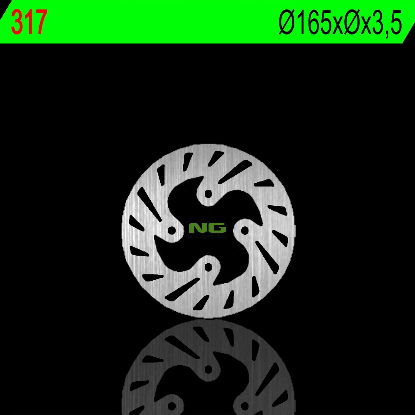 Brake disc (rotor) rear BETA REV3 125/200/250 99-02 (165X3,5MM) (4X10,5MM)