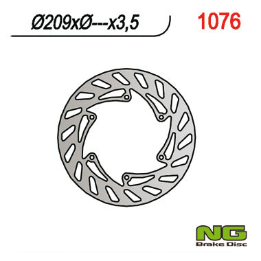 Brake disc (rotor) rear CPI 50 SM/SX (209x-x3,5)
