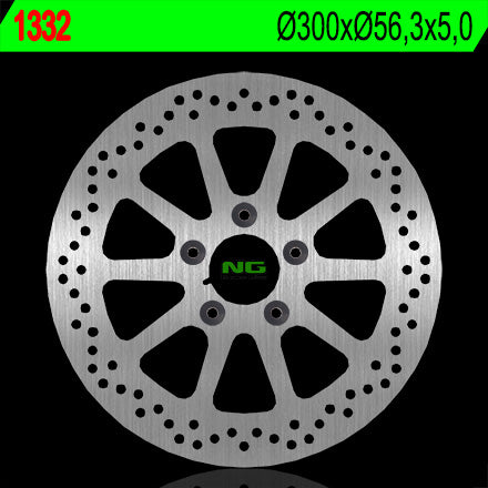 Brake disc (rotor) rear HARLEY DAVIDSON V-ROD 1130/1250 '06-'15 (300X56,3X5) (5X10,5MM)