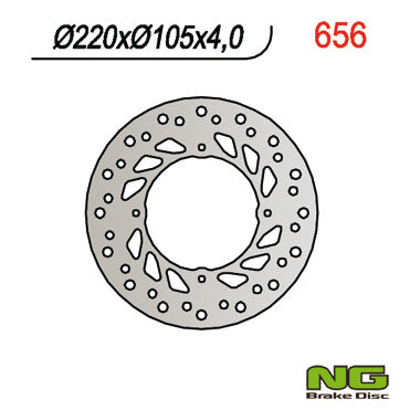 Brake disc (rotor) rear HONDA NX 650 93-04, SLR 650, SX 650 VIGOR (220x105x4)