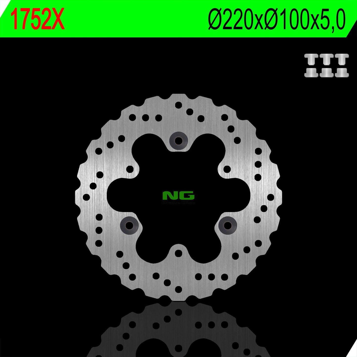 Brake disc (rotor) rear KAWASAKI EX 250/300/400 NINJA 13-22 WAVE