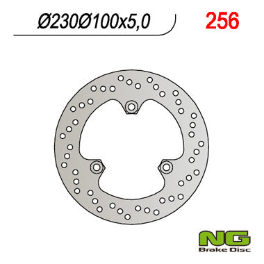 Brake disc (rotor) rear KAWASAKI GPZ500S '90-'03 (230x100x5) (3X10,5mm)