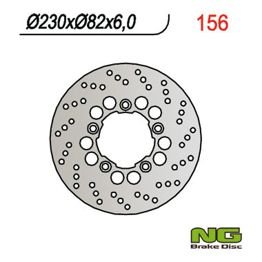 Brake disc (rotor) rear KAWASAKI ZX6R (95-97), ZX 7R (96-03), ZXR 750 (230x82x6)