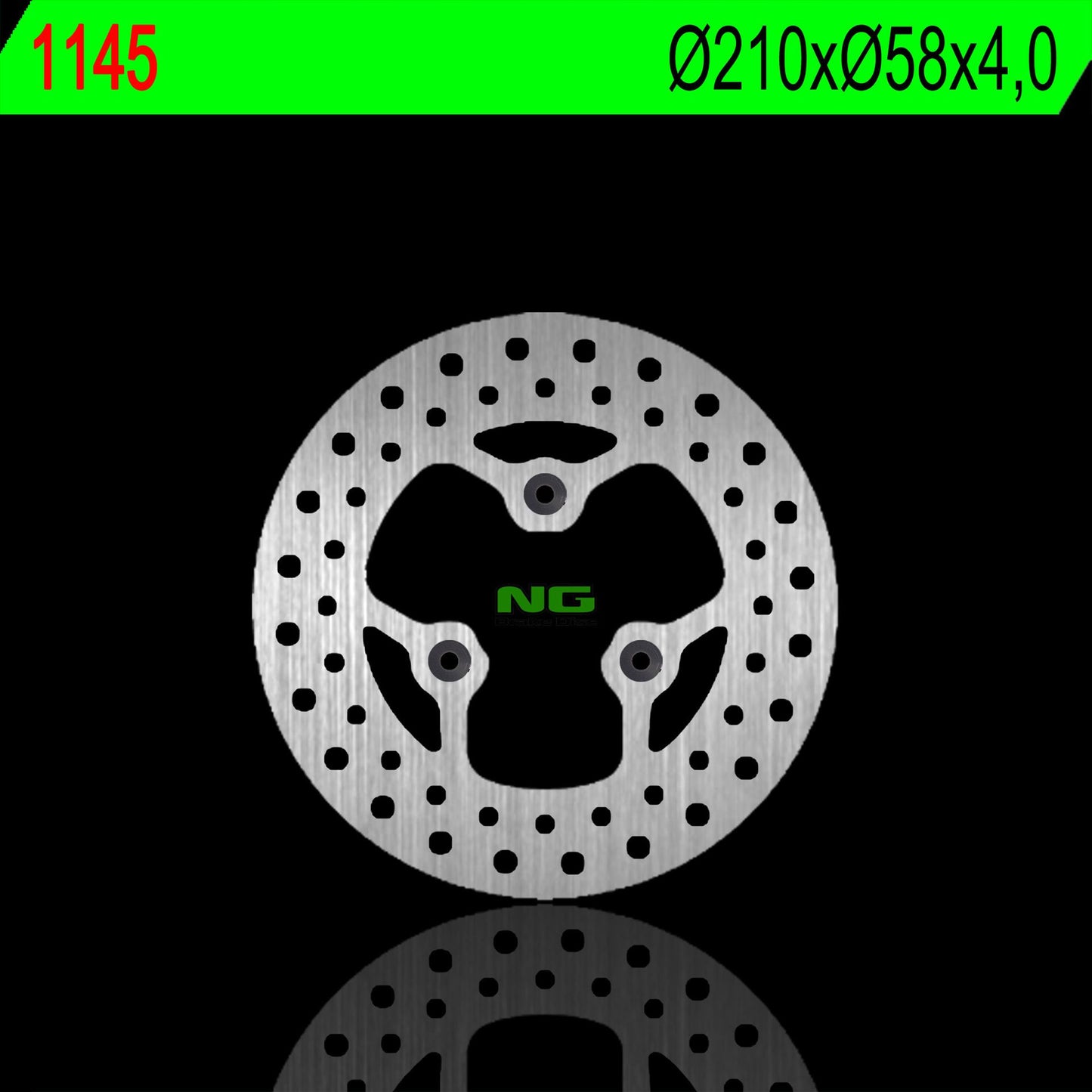 Brake disc (rotor) rear PEUGEOT CITYSTAR 125 14-21, SATELIS 125 '06-19, ELYSTAR 125 '02-'07 (210X58X4,0MM) (3X8,5MM)SATELIS 125 06-18