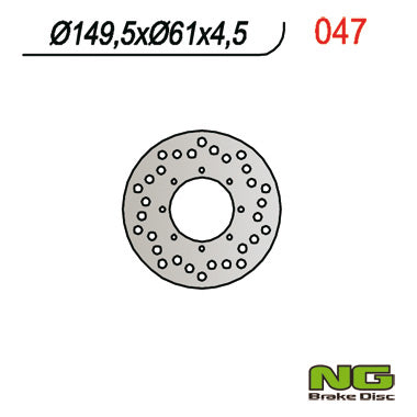 Brake disc (rotor) rear POLARIS SPORTSMAN 400/500 '01-03, (149x61x4,5MM) (8X5,5MM)