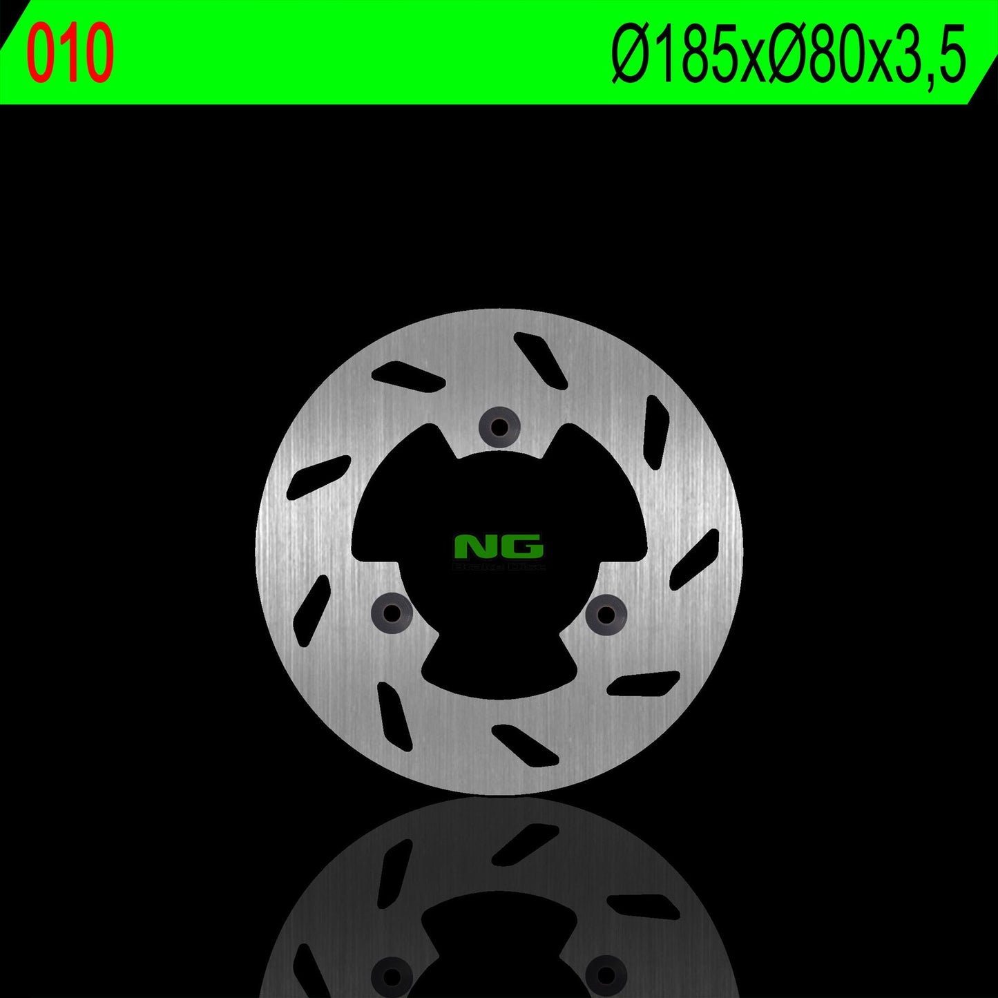 Brake disc (rotor) rear RIEJU RJ 50 99-03, RIEJU RR 50 97-04 (185X80X3,5MM) (3X8,5MM)