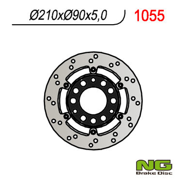 Brake disc (rotor) rear SUZUKI BURGMAN 400 '03-'04, AN 250 '03-'06 (Floating) (210X60,2X5)