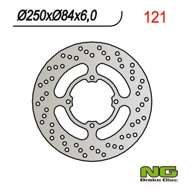 Brake disc (rotor) rear SUZUKI GS 500E/F '89-'08 GSX 600/750 F '89-'97 (250X84X6)