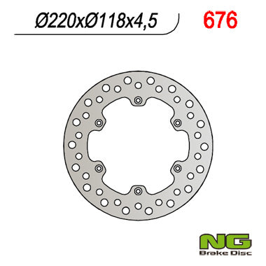 Brake disc (rotor) rear SUZUKI RM 125/250 (88-98), DRZ 400 (220x118x4,5)