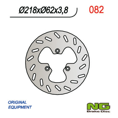 Brake disc (rotor) rear YAMAHA DT50R '03-'08DT 50X/SM '07-'11, XT 125 X '05-'12 (218x62x3,5)