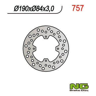 Brake disc (rotor) rear YAMAHA YZ 80/85 '93-'22 (190X84X3),X-MAX 125 '14-'20