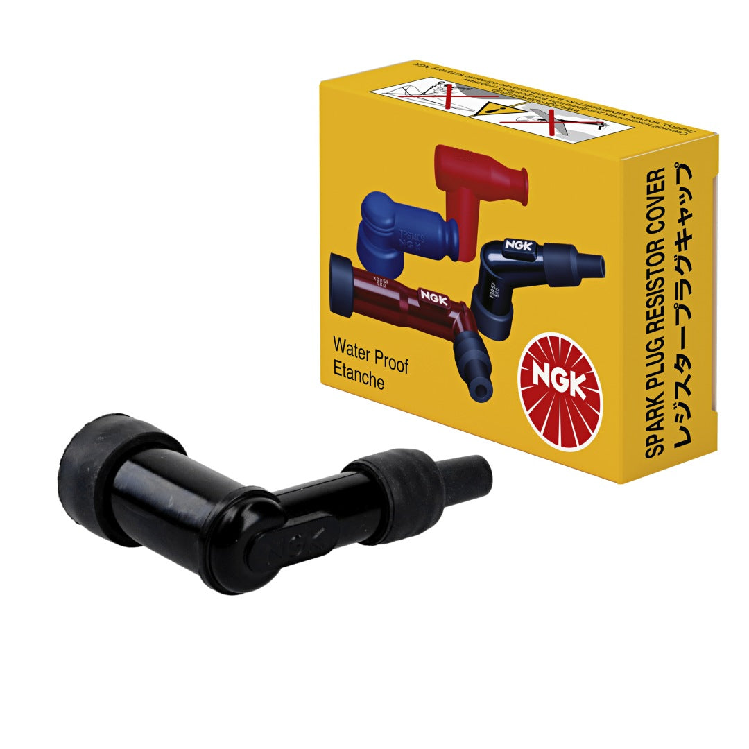Spark Plug Cap Ebonite Angled (90°) Black (No. 8330)