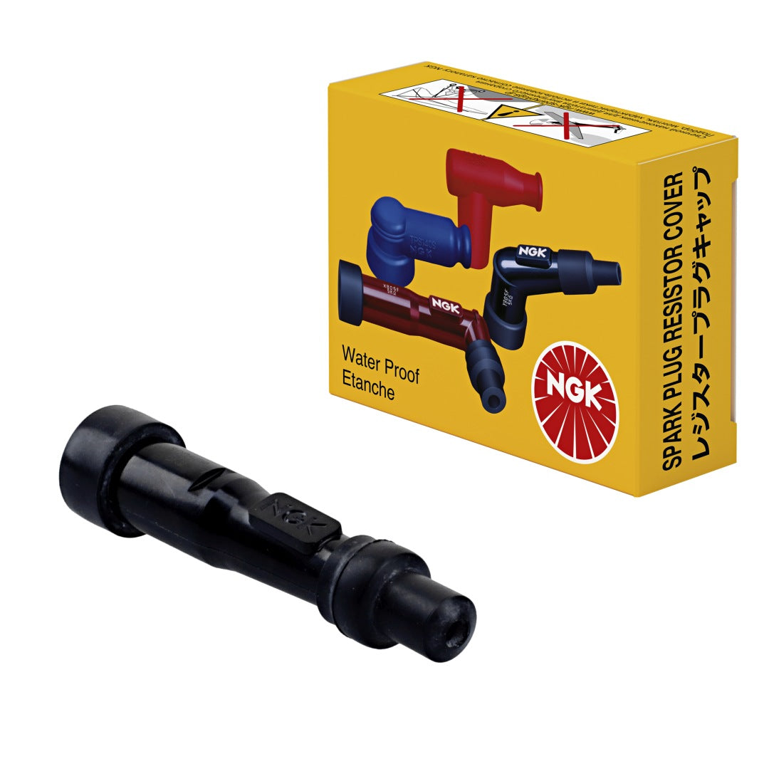 Spark Plug Cap (No. 8325) Straight (0°) Black, Waterproof (Husqvarna)