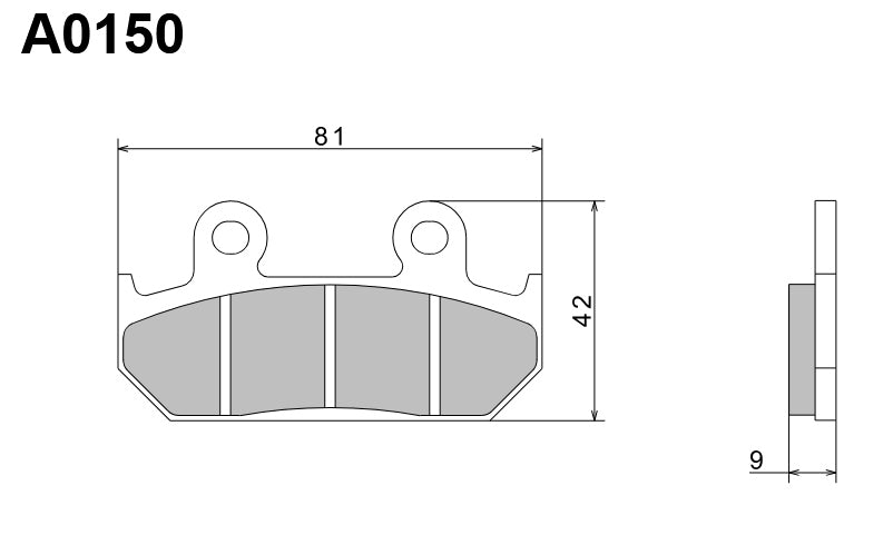 Brake Pads KH121 Premium Semi-Metallic (ECE R90) Made in Japan (2P-216NS)