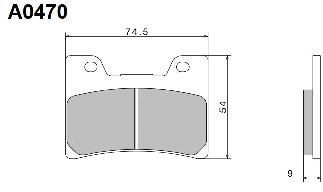 Brake Pads KH160 Premium Semi-Metallic (ECE R90) Made in Japan (2P-251NS)