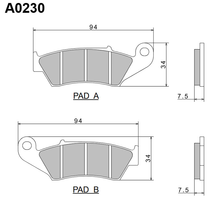 Brake Pads KH185 / KH389 Premium Semi-Metallic (ECE R90) Made in Japan (2P-225NS)