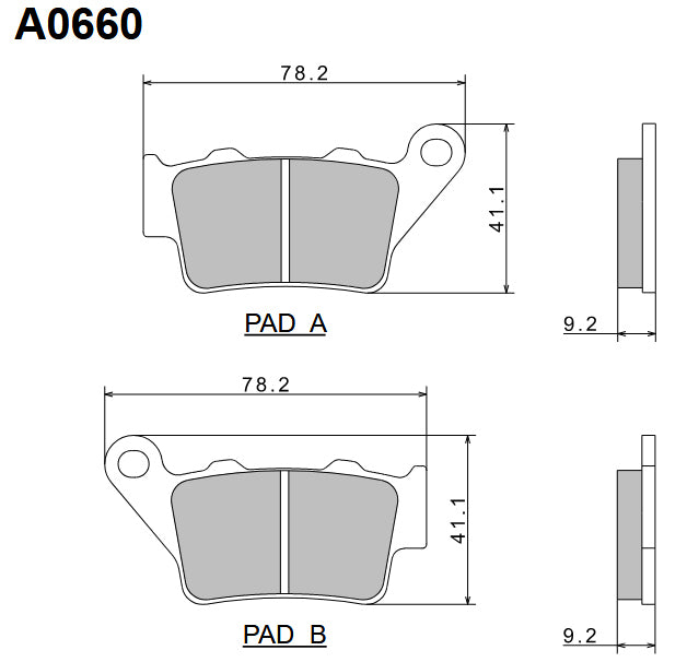 Brake Pads KH208 Premium Semi-Metallic (ECE R90) Made in Japan (2P-275NS)