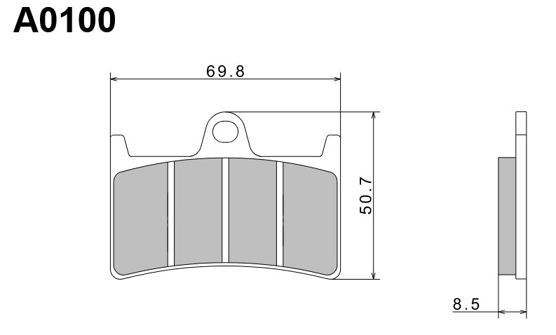 Brake Pads KH252 / KH380 Premium Semi-Metallic (ECE R90) Made in Japan (2P-210NS)