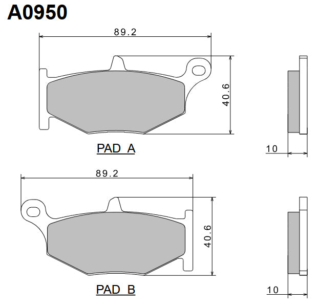 Brake Pads KH419 Premium Semi-Metallic (ECE R90) Made in Japan (2P-319NS)
