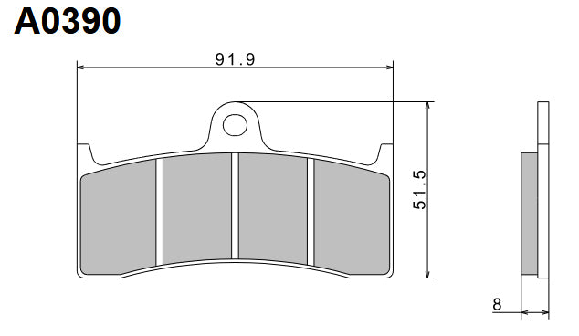 Brake Pads KH424 Premium Semi-Metallic (ECE R90) Made in Japan (2P-243NS)