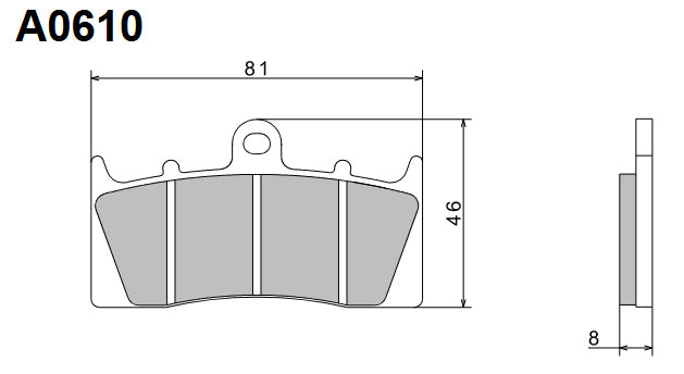 Brake Pads KH613 Premium Semi-Metallic (ECE R90) Made in Japan (2P-268NS)
