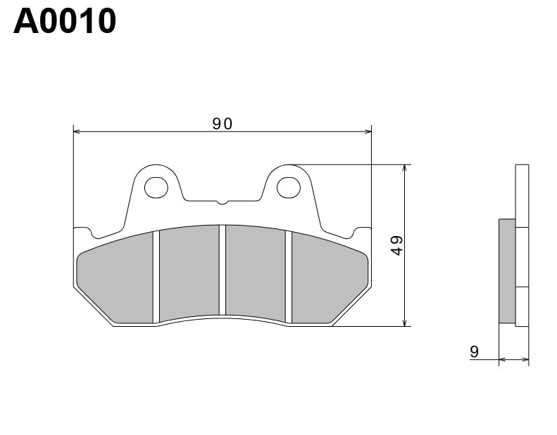 Brake Pads KH69/2 Premium Semi-Metallic (ECE R90) Made in Japan (2P-242NS)