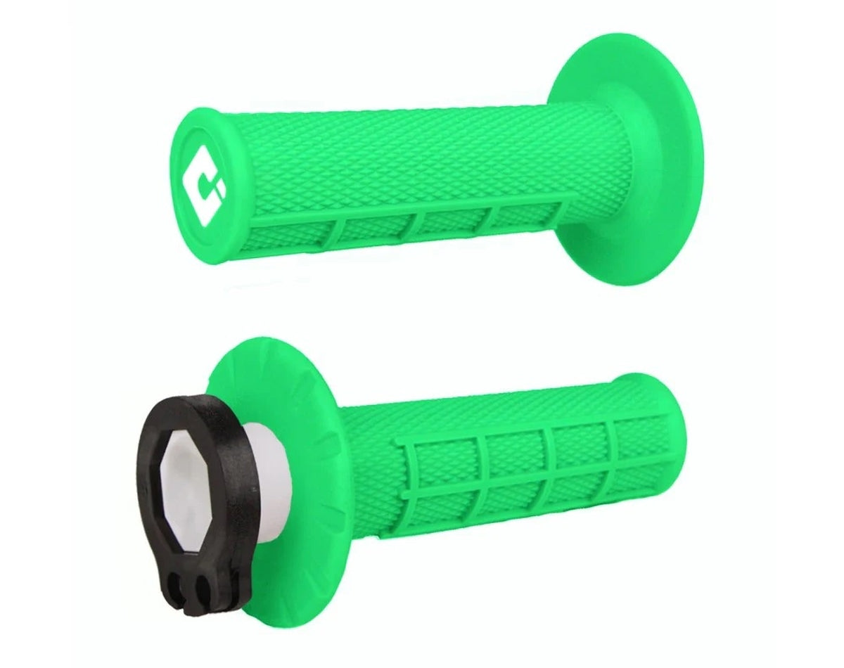Off-Road Half Waffle MX V2 Lock-On Grip Fluo Green