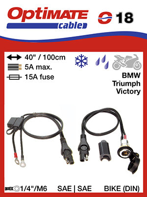 DIN 12V cigarette socket with auto-close cap and battery connection lead (EL)
